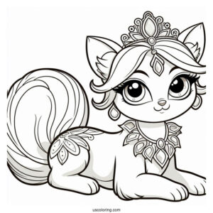Palace Pets Coloring Page Of Simple Skyla Outline For Preschoolers