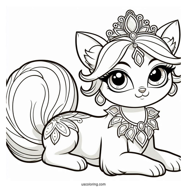 Palace Pets Coloring Page Of Simple Skyla Outline For Preschoolers