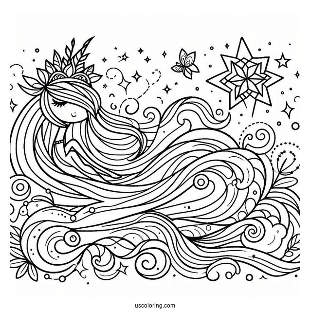 Easy Shimmer And Shine Coloring Page For Kids