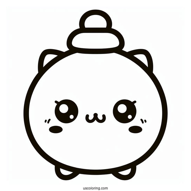 Easy Pompompurin Outline Coloring Page