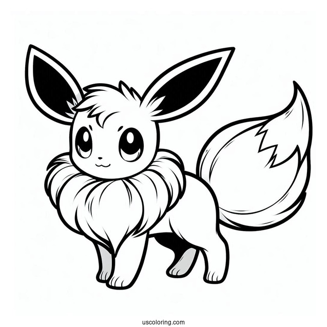 Espeon Eevee Coloring In For Kids