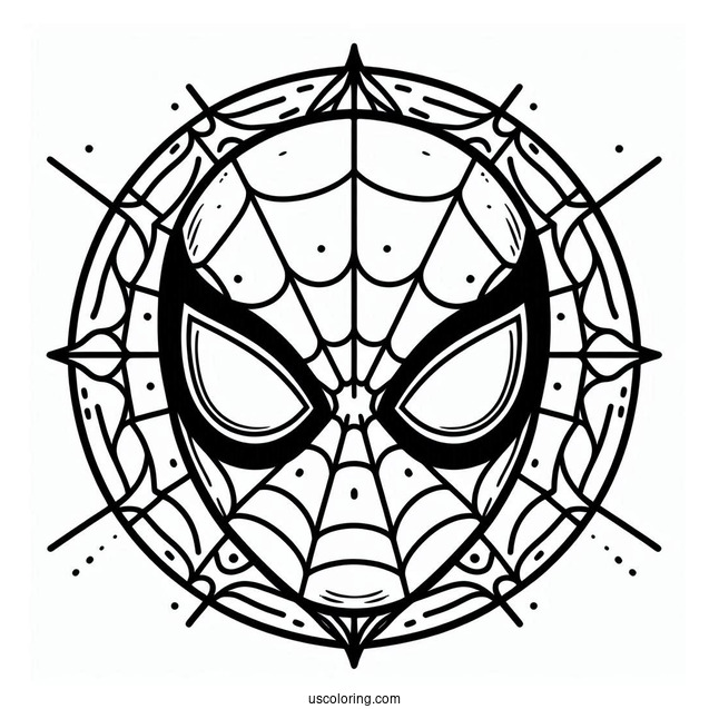 Simple Spider-Man Face To Color