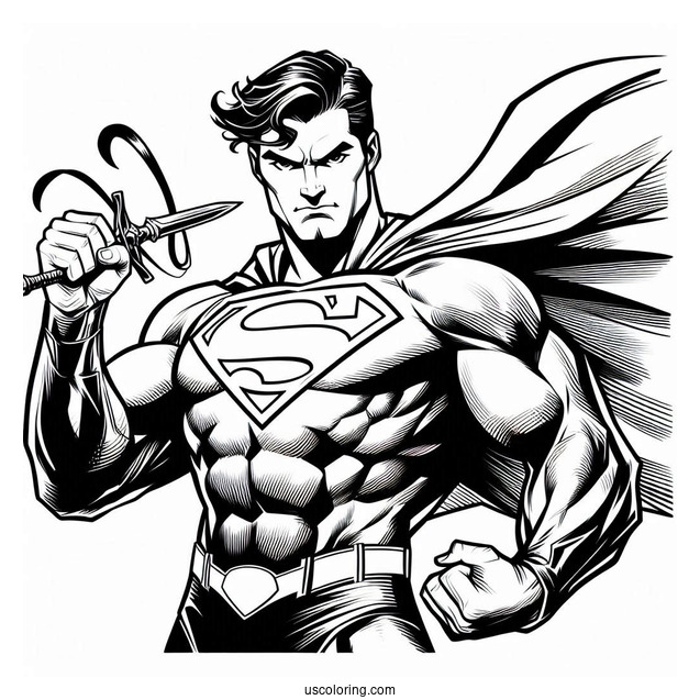 Superman With The Justice League Coloring