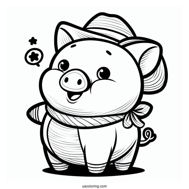 Hamm The Pig From Toy Story To Color