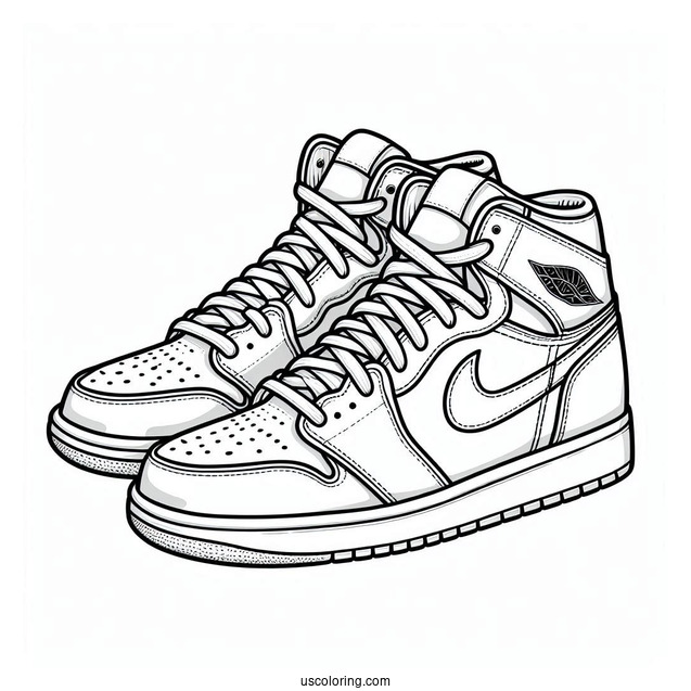 Easy Outline Of Nike Air Jordans For Kids