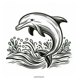 Common Bottlenose Dolphin Coloring Page