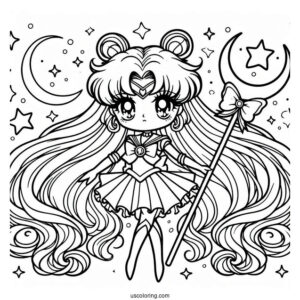 Cute Artemis Coloring In For Kids