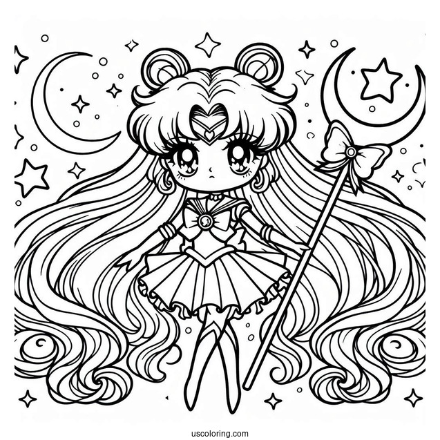 Cute Artemis Coloring In For Kids