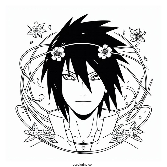 Uchiha Sasuke Coloring Page Using Kusanagi In Boruto