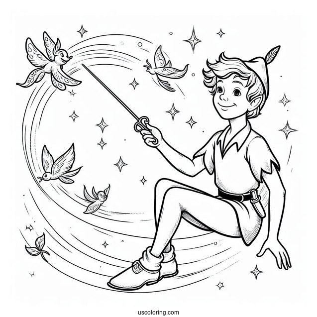Peter Pan Coloring Page For Kids