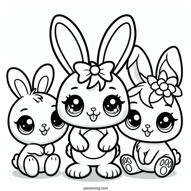 Sunny Bunnies Coloring Page Logo Big Boo, Turbo, Shiny, And Iris