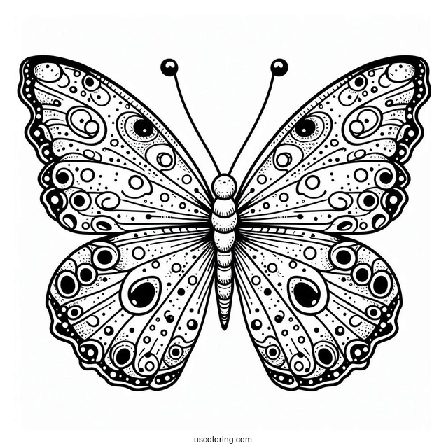 Butterfly With Spotted Wings