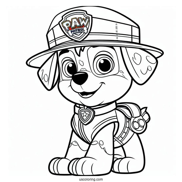 Coloring Sheet Of Ryder From Paw Patrol