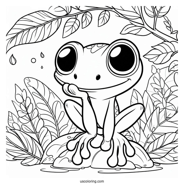 Gabi The Tree Frog Coloring Sheet For Preschoolers