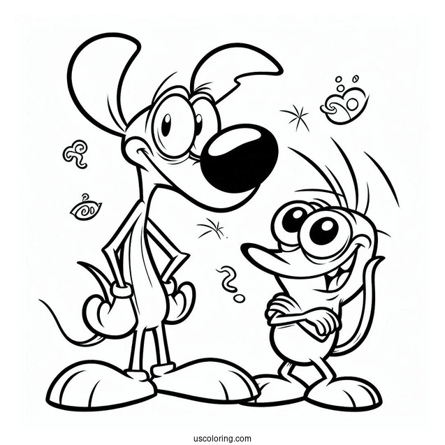 Nickelodeon Coloring Page Of Ren And Stimpy Show
