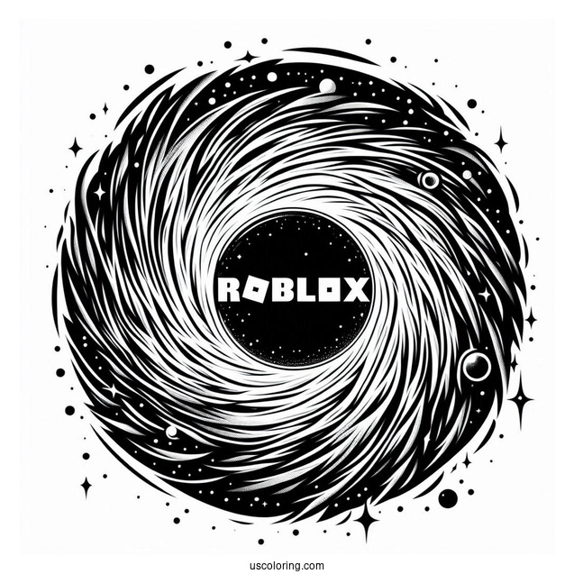 Black Hole Roblox Coloring Page