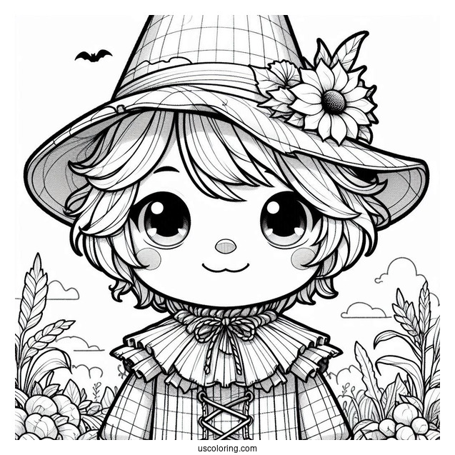 Wizard Of Oz Scarecrow Coloring Page