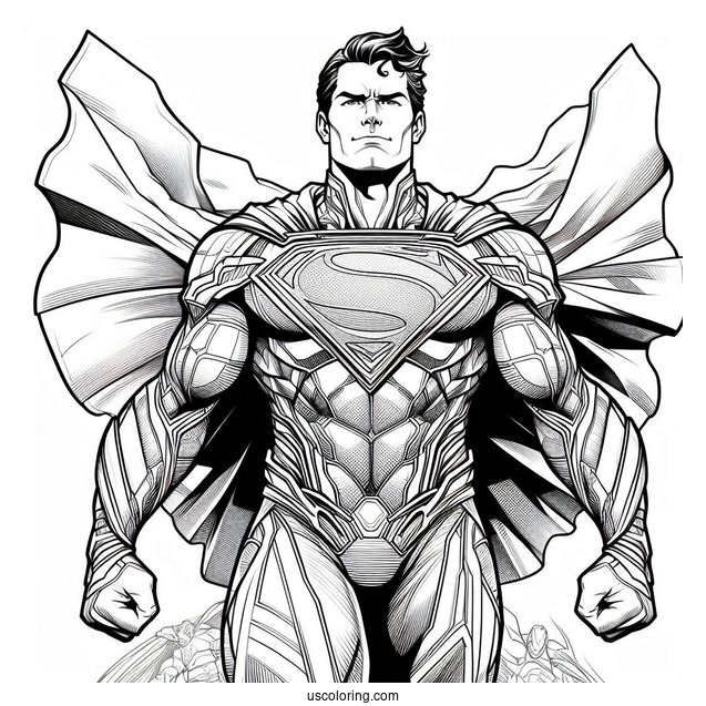 Man Of Steel Superman Coloring Sheet