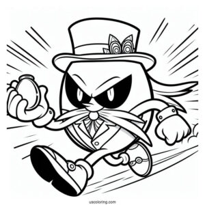 Coloring Page Of Doctor Eggman villain