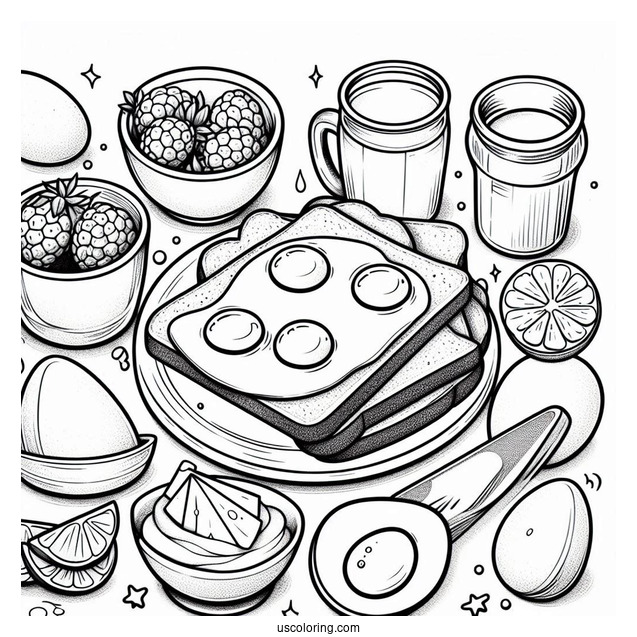 Eggs On Toast Breakfast Food