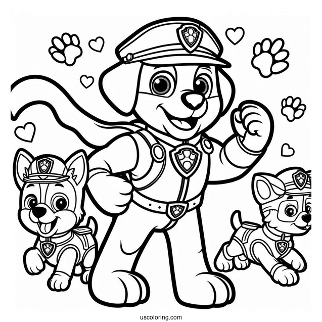 Mighty Pups Super Paws Coloring Sheet