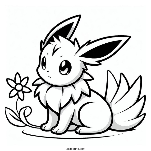Jolteon Coloring Page Playing With Vaporeon