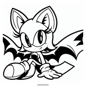 Rouge the Bat Coloring Sheet