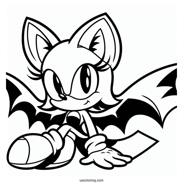 Rouge the Bat Coloring Sheet
