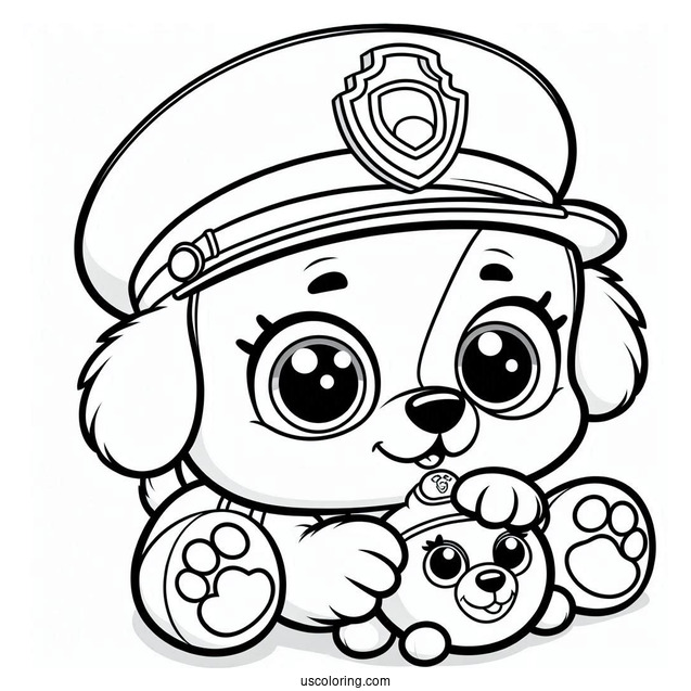 Baby Rubble Character Coloring Sheet