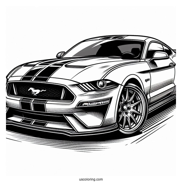 Mustang Coloring Sheet