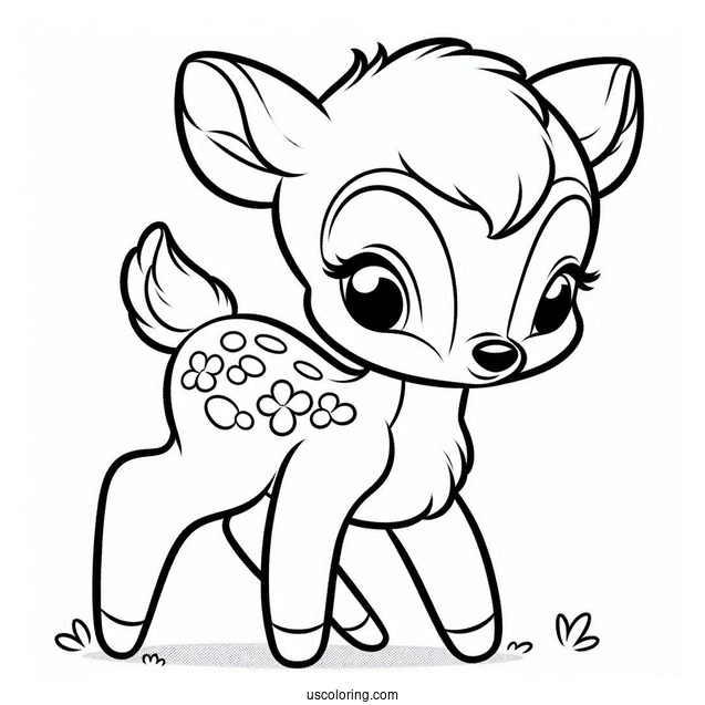 Cute Bambi Learning To Walk