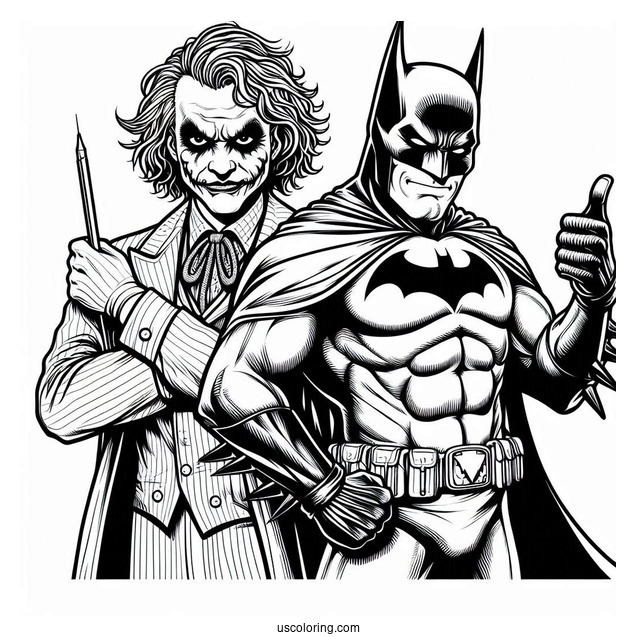Batman And The Joker Coloring Page