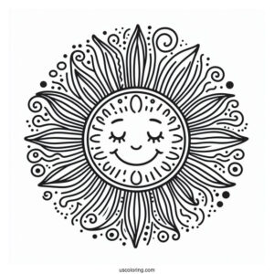 Sun With Big Sun Rays To Color