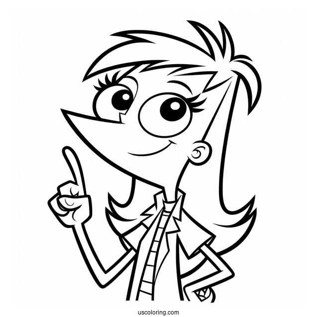 Phineas And Ferb Coloring Page Of Vanessa Doofenshmirtz