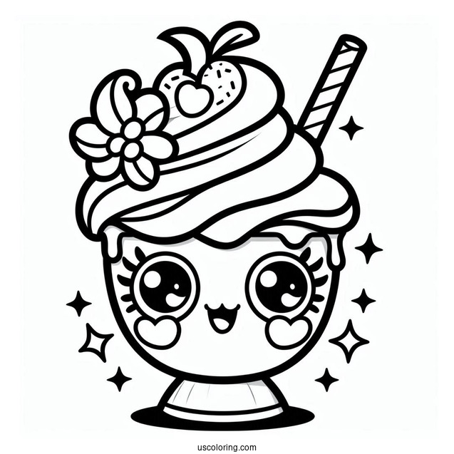 Simple Outline Of Millie Shake Shopkins