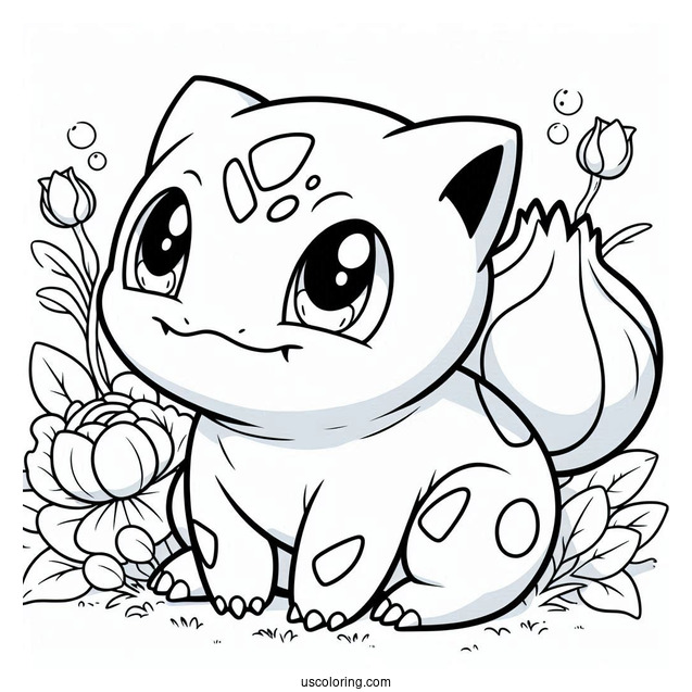 Bulbasaur Coloring Page Pokemon Poster