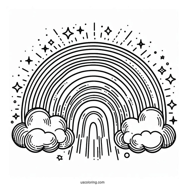 Radiant Rainbow To Color