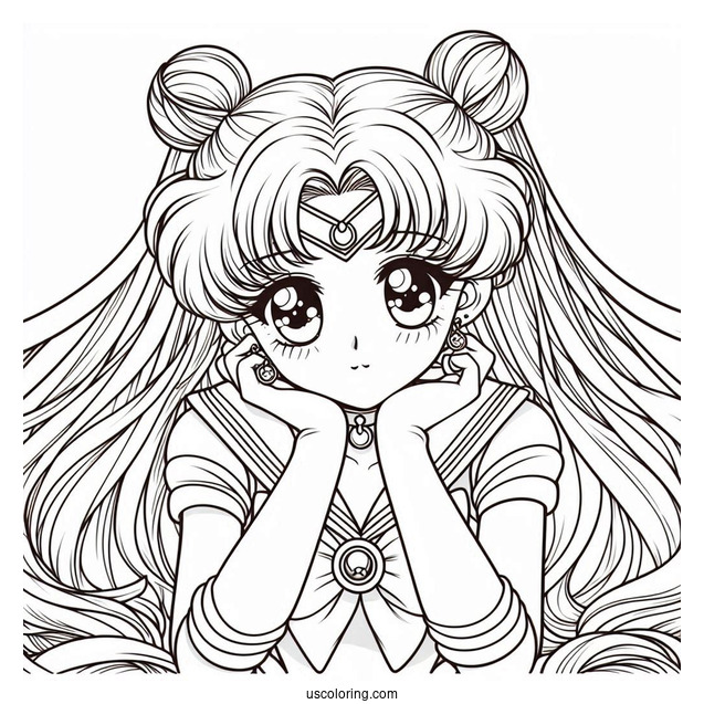 Detailed Coloring Page Of Sailor Venus