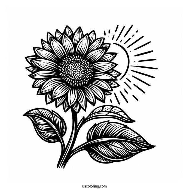 Flower Coloring Pages Of Maximilian Sunflower Under The Sun