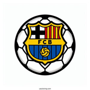 FC Barcelona Logo To Color
