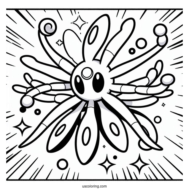 Zygarde EX Cell Formation Pokemon Card Coloring Sheet