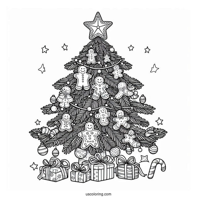 Christmas Tree With Gingerbread Men