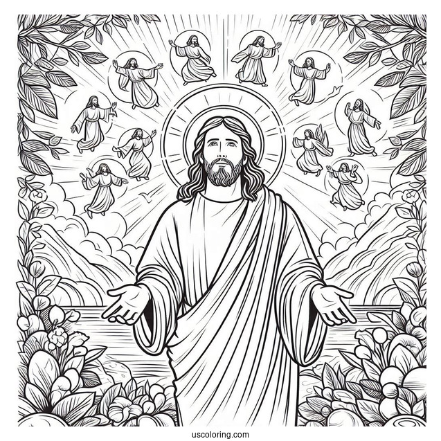 Miracles Of Jesus Coloring Sheet