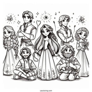 Characters From Tangled Movie To Color