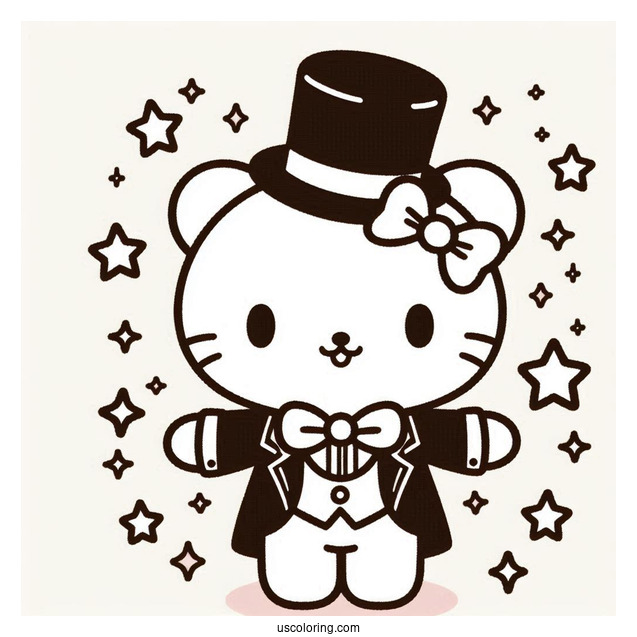 Sanrio Coloring Pages Of Tuxedo Sam