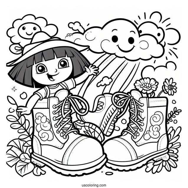 Boots And Dora Having Fun