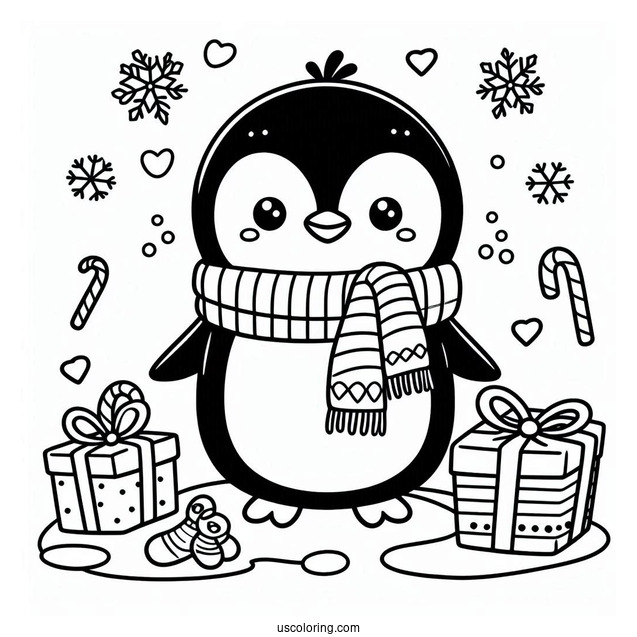 Adorable Winter Themed Penguin