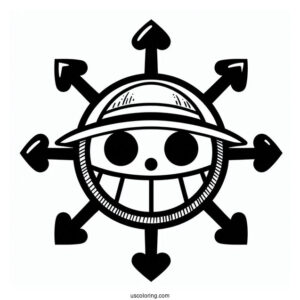 Easy One Piece Coloring Page Of Logo
