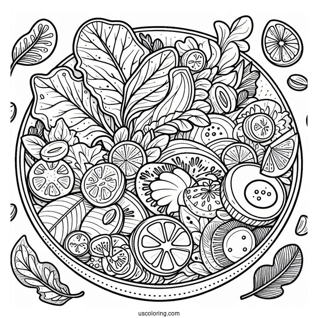 Mixed Salad Coloring Page