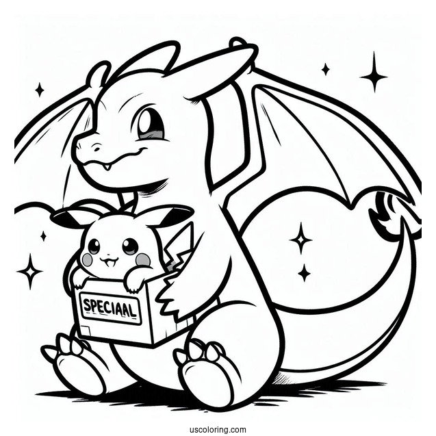 Special Delivery Charizard With Pikachu